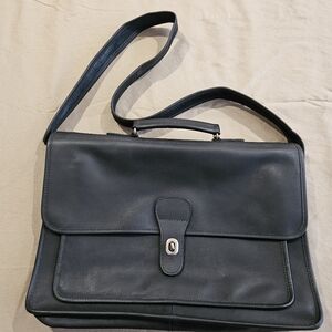 Leather bag 15 x 11 x 3 deep unisex